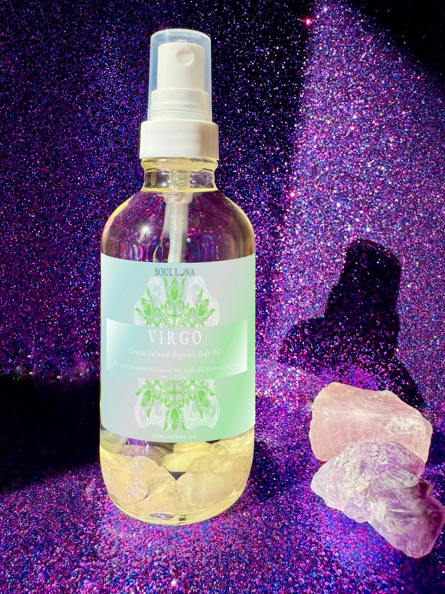 VIRGO: Rose Quarts Infused Organic Body Oil