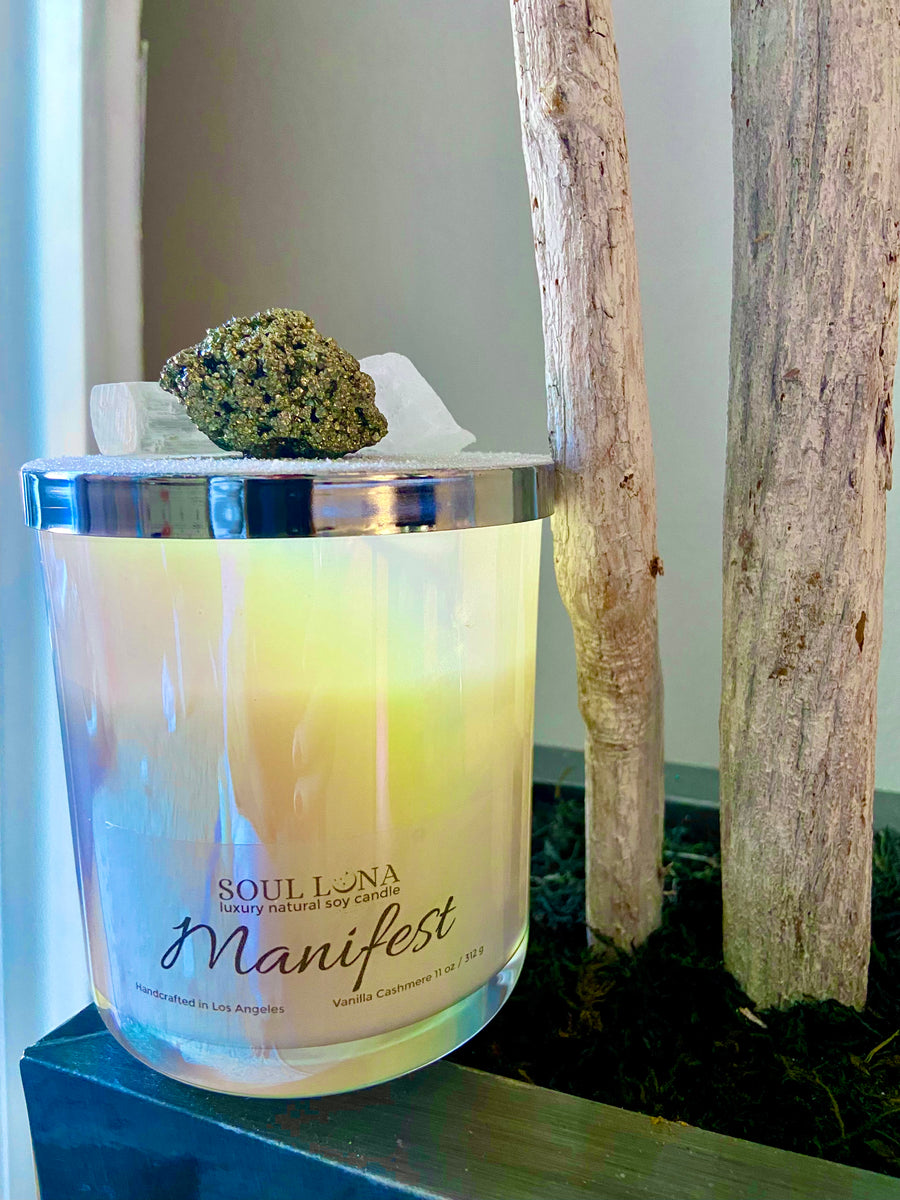 MANIFEST! Protection Crystal Candle